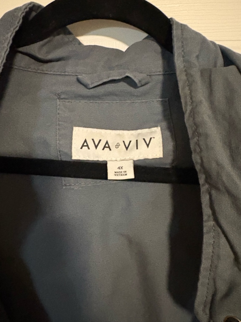 Ava & Viv Blue Hooded Utility Jacket - Picture 3 of 7
